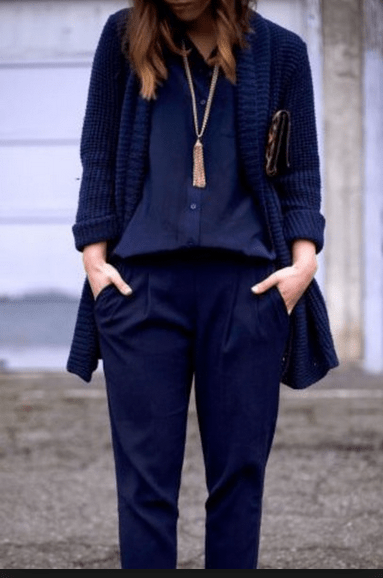 Create a Jumpsuit Optic with a tone on tone Outfit