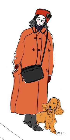 woman in coat