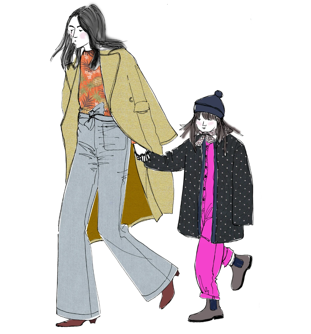 mother & girl - post-pregnancy